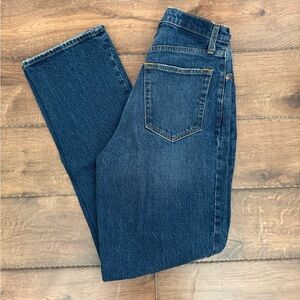 Abercrombie & Fitch Women's Straight Leg Jeans - Dark Blue